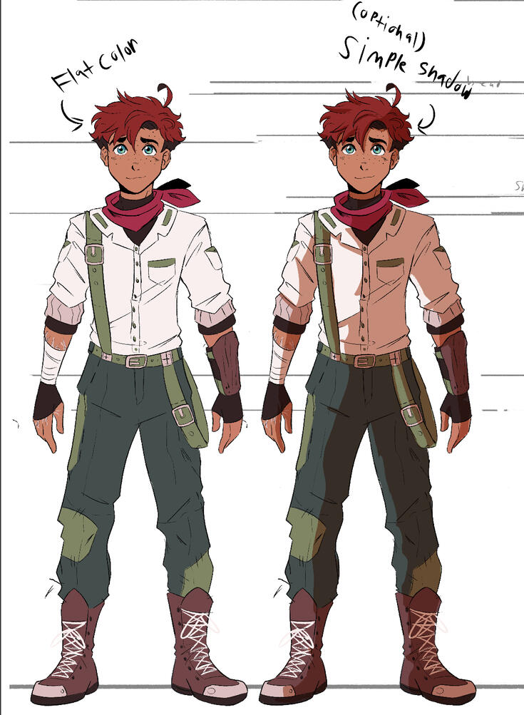 Ex Simple Shadow Vs Flat Color